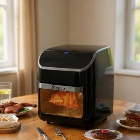Stella power air fryer oven 12L – Дигитален еър фрайер и фурна 1800W с Touch Screen и грил - Img 4