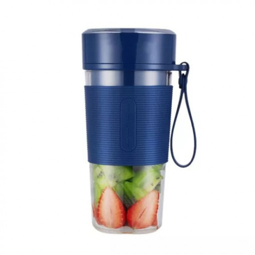 Mini blender electric NutriCup, portabil, pentru preparare sucuri si shake-uri sanatoase, incarcare USB, acumulator, 420 ml