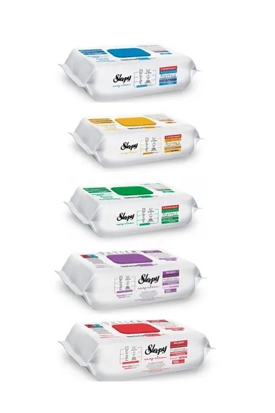 Pachet 5 Bucăți × 100 Șervețele Umede Multisuprafețe, Diverse Arome