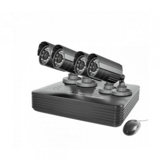 Sistem Semi Profi -DVR cu 4 camere de supraveghere pentru interior sau exterior - Img 1