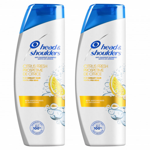 Pachet promo: 2 x Sampon anti-matreata Head&Shoulders Citrus Fresh pentru par gras, 2 x 400 ml