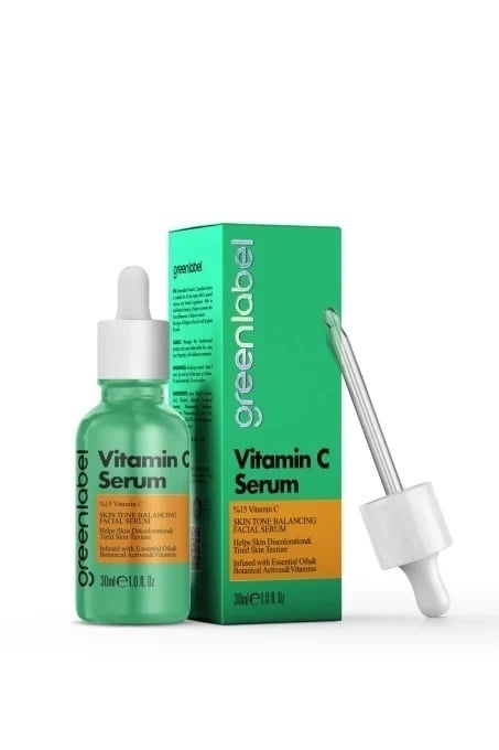 Ser Facial Greenlabel cu Vitamina C și Acid Hialuronic – 30ml