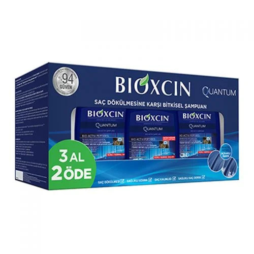 Set de 3 sampaone de intarire a parului Quantum Bioxcin,300 ml - Img 1