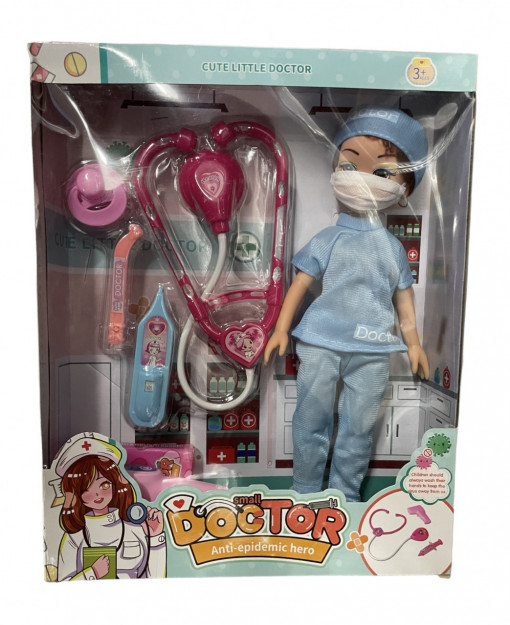 Set de joaca papusa doctor cu accesorii