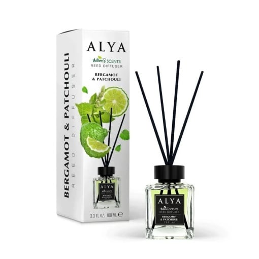 Odorizant de cameră cu bețișoare ALYA – Bergamot & Patchouli 120 ml