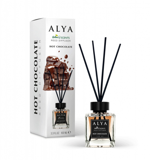 Odorizant camera cu betisoare cu aroma de Hot Chocolate, ALYA 120 ML - Img 1