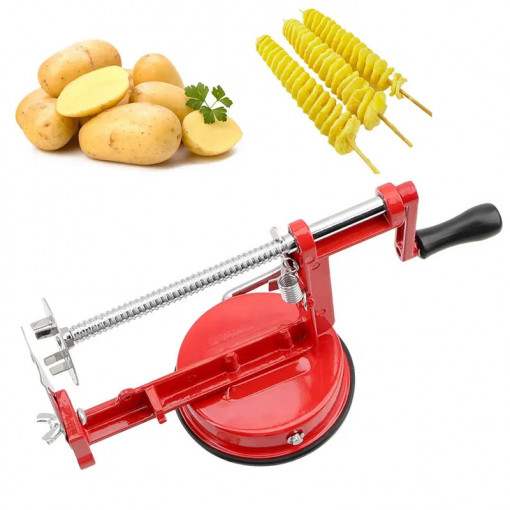 Aparat pentru taiat cartofi in spirala din inox, Potato Slicer Alsaruz - Img 1