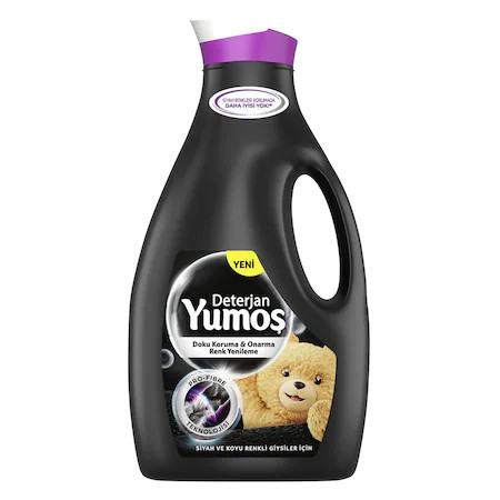 Detergent lichid Yumos Pentru Rufe Negre, 42 spalari, 2520 ml