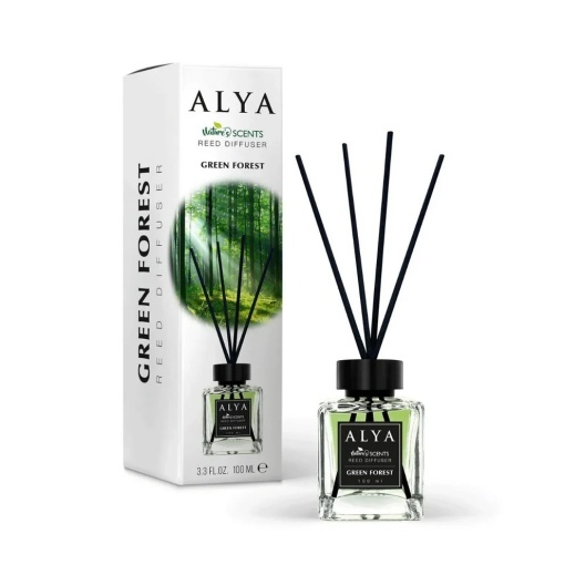 Odorizant de cameră cu bețișoare ALYA – Pădure Verde 120 ml