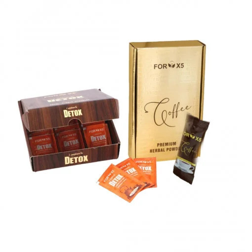 Pachet promo : Ceai de slabit Detox ForX5 + Cafea de slabit Detox ForX5 İrfan demir