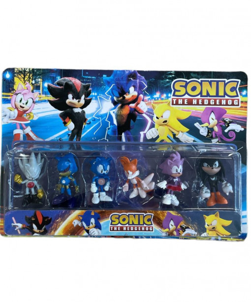 Set de 6 figurine, The hedgehog, Multicolor, 3 ani+ - Img 1