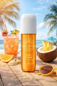 Body Mist Ibiza Sunset Soul of Scents 180ml – Spray Parfumat Gourmand & Powdery - Img 5