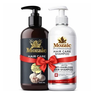 Mozaic Hair Defense Duo – Șampon cu Usturoi + Șampon Anti-Cădere 1000ml