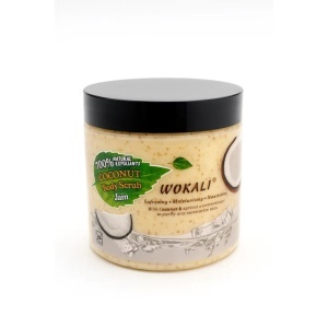 Exfoliant fața și corp Wokali Coconut Body Scrub Jam 500ml