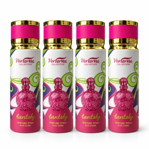 Pachet 4x Body Mist Fantasy Verona Collection 250ml – Parfum Dulce & Fructat pentru Femei
