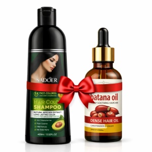 Pachet Promo SADOER – Șampon Nuanțator Negru + Ulei Batana