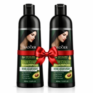 Pachet Promo SADOER Șampon Nuanțator Negru – 2×400ml