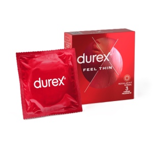 Prezervative Durex Feel Thin 3 bucăți – Ultra Subțiri pentru Confort Natural - Img 1