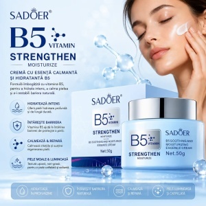 Cremă Facială Hidratantă SADOER B5 Vitamin 50 g – Calmarea și Hidratarea Tenului