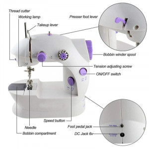 Masina de cusut, Mini Sewing portabila, 4 In 1 - Img 2