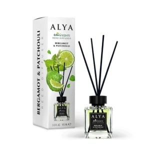 Odorizant de cameră cu bețișoare ALYA – Bergamot & Patchouli 100 ml
