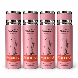 Pachet 4x Body Mist Colourful Angel Verona Collection 200ml – Parfum Dulce & Intens pentru Femei