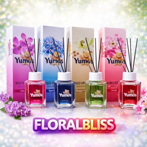 Pachet Floral Bliss – 4 Odorizante Cameră Yumos (Liliac, Zambilă, Crin Alb, Orhidee)
