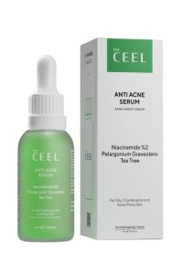 The Ceel Ser anti-acnee și pentru reducerea porilor cu Acid Salicilic, Niacinamidă 2%, Geranium (Pelargonium Graveolens) și Arbore de Ceai (Tea Tree) – 30 ml