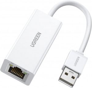 Adaptor Ethernet Ugreen CR110 Usb 2.0 la RJ45 alb - Img 1