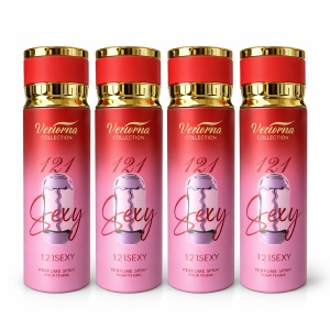 Pachet 4x Body Mist 121 Sexy Verona Collection 200ml – Parfum Dulce & Seducător pentru Femei