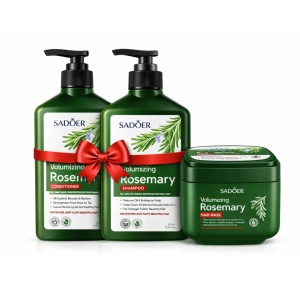 Pachet Promo SADOER Rozmarin – Șampon + Balsam + Mască pentru Volum & Fortifiere
