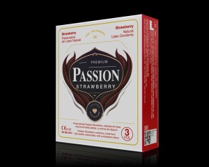 Prezervative Passion Strawberry din Latex Natural – 3 bucăți