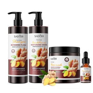 Set Complet cu Ghimbir SADOER – Șampon, Balsam, Mască, Ser