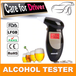 Alcool tester digital cu display LCD, Etilotest digital, 4 mustiucuri incluse - Img 5