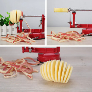 Aparat pentru taiat cartofi in spirala din inox, Potato Slicer Alsaruz - Img 6