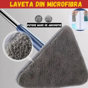 Mop cu cap triunghiular, reglabil, rotire 360 grade și 1 rezerva - Img 3