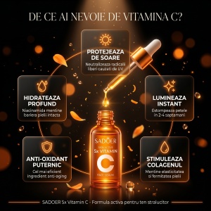 Pachet Promo Vitamin C Glow Ritual – Set Complet SADOER pentru Îngrijirea Tenului - Img 4