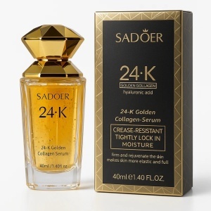 Ser Facial cu Colagen și Aur 24K SADOER – Hidratare, Fermitate și Luminozitate
