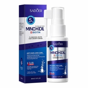 Ser pentru Scalp SADOER cu Minoxidil 5% și Biotină 30 ml – Îngrijire pentru Păr Subțiat