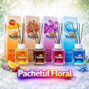 Pachet Fresh Home – 4 Odorizante Cameră Yumos (Floral + Fructat + Fresh + Dulce)