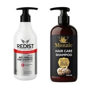Pachet Promo Anti-Cădere – Șampon Redist Biotin 500ml + Șampon Mozaic Usturoi 1000ml