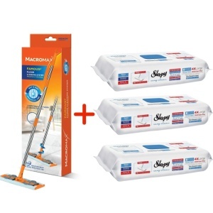 PACHET PROMO PREMIUM - Lavete umede pentru curatare pardoseli SLEEPY EASY CLEAN BLEACH+NEW Mop curățare Uscata&Umeda