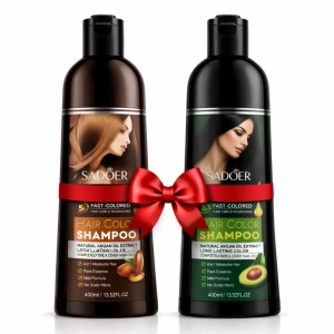 Pachet Promo SADOER Șampoane Nuanțatoare – Negru + Maro (2×400ml)