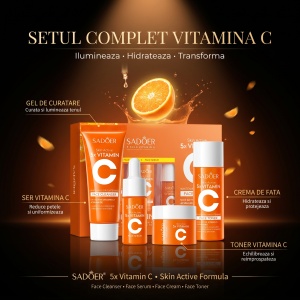 Pachet Promo Vitamin C Glow Ritual – Set Complet SADOER pentru Îngrijirea Tenului