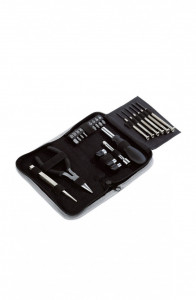 Set unelte 24 piese, gri si negru, Everestus, SS01CT, poliester, carbon otel, plastic, saculet de calatorie inclus - Img 3