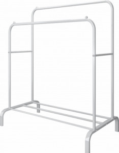 Suport umerase pentru haine, din metal, negru 110cm - Img 3