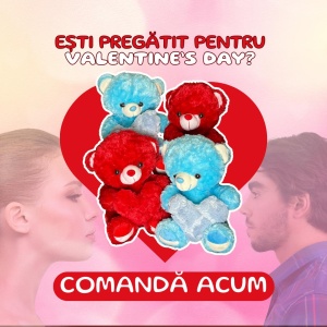 Ursuleț de pluș Valentine’s Day – Cadou romantic pentru Ea sau El - Img 1