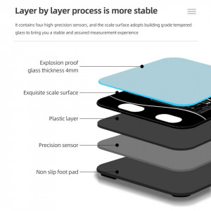 Cantar corporal cu ecran digital Iluminat, aplicatie smart, compatibil android/Ios, conectare bluetooth, termometru, 180 Kg Max - Img 2