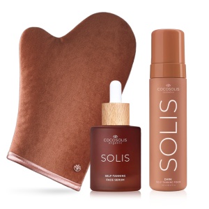 COCOSOLIS SOLIS DARK SELF TANNING SPUMA + FACE SERUM + PREMIUM SELF-TANNING MANUSA - Img 2