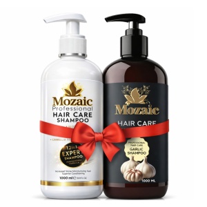 Mozaic Hair Reset Duo – Șampon 12 în 1 Expert + Șampon cu Usturoi 1000ml